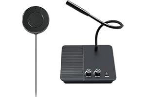 DAYTEE DAYTECH Window Speaker Intercom System,Dual-Way Counter Intercom System for Business Anti-Interference Intercommunication Microphone and Speaker Window Intercom for Bank/Office/Hospital/Ticket Booth