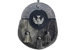 Tidoneam Scottish Kilt Sporran Thistle Badge Antique Finish/Mens Kilt Sporran