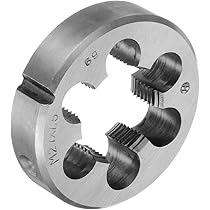 QUARKZMAN Filiera Rotonda M10 X 1.0 - Maschio Per Filettatura Metrica Destra, In Acciaio Legato, Per Riparazione E Lavorazione Di Filettature Esterne Su Metalli