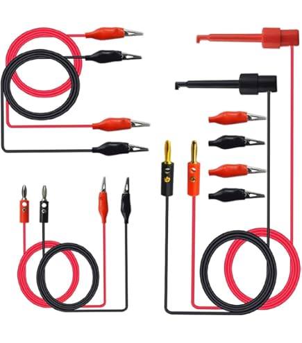 thumbnail: 30A Krokodillenklemmen – 5 Paar (Rood/Zwart) – Volledig Geïsoleerd – Met 4 Mm Bananenplug – Voor Autotesten En Elektronica