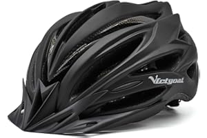 VICTGOAL Casco Bicicleta Adulto Unisexo para Ciclismo MTB Road Race Montaña Casco con Luz Trasera LED Visera Extraíble Hombres Mujeres Adultos Casco