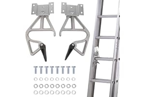 BLYEMICHDI 2 Serrures d'Échelle d'Extension en Aluminium, Kit de Verrouillage 28-11 Échelons, Accessoires Échelles Télescopiques, Verrous d'Échelle à Extension avec la Plupart des Kits d'Échelle Werner 28-11