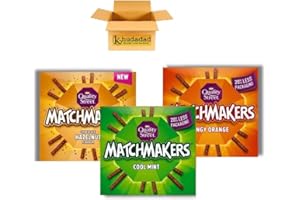KHUDADAD Matchmakers Chocolate Box – Bundle of 3 Flavors: Cool Mint, Zingy Orange & Hazelnut (120g Each) | Christmas Gifts, Holiday Treats, Sharing Snacks & Festive Gift