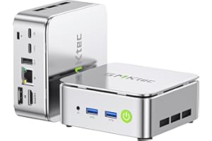 ‎GMKTEC GMKtec Mini PC Ryzen – AMD Ryzen 5 3500U (4C/8T, 4.5GHz, schneller als N150/N97) | NucBox G10 | 16GB DDR4 + 256GB SSD | Win 11 Pro | WiFi 5, USB 3.2, USB-C, BT 5.0 | Mini Computer für Büro & Alltag