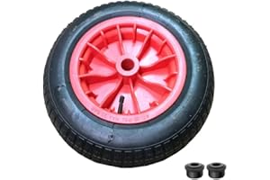 GENERIC TAHA® 14" RED Pneumatic Wheel/Replacement wheel (3.50-8) COMPLETE red