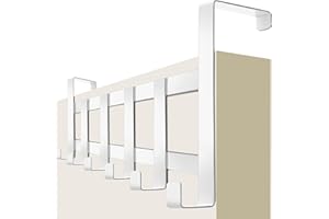 4smile Porte Manteau pour Porte – Patère Porte blanche avec coussins en feutre et anti-glissement – Crochet Porte Manteau pratique