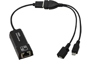 PNGKNYOCN Adaptador Ethernet USB Adaptador de red Ethernet de 100 Mbps con alimentación USB y adaptador de cable OTG KANGPING para Streaming Sticks (2.a generación)