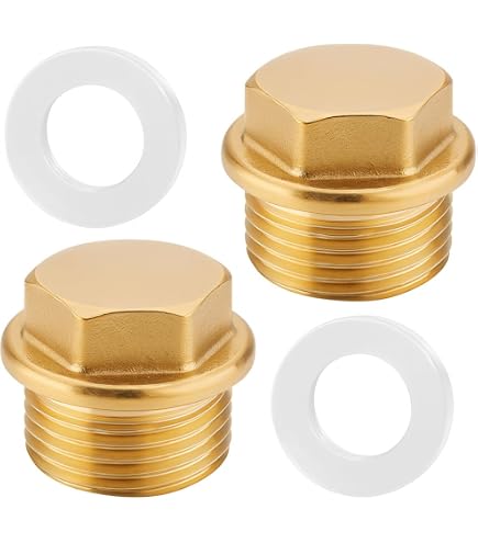 DOJA Barcelona | Tappo Maschio Flangiato | Filettatura Esterna | Tappo Rubinetto Esagonale Maschio 3/8'' | Ottone | Tappo Maschio Gas, Scarico Lavandino/Lavatrice, Radiatore, Tubo Rubinetto Acqua - 8
