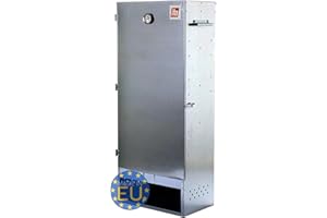 ITA Fumoir 7003 111x29x47 cm - Armoire de fumage premium avec thermomètre et accessoires - Métal galvanisé, Résistant à la corrosion, Durable - Fumoir pour viande, poisson, fromage