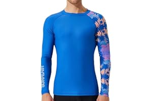 SURFEASY Camisa Compresión para Hombre,Camisa de protección Manga Larga para Surf, natación, Actividades al Aire Libre, Rashguard Secado Rápido