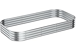 CQWLKEJ Raised Beds for Garden 9 in 1, DIY Sizes 10x2x1 ft/ 8x4x1 ft/ 6x6x1 ft Planter Raised Beds Boxes Outdoor, Metal Raised Beds for Garden Vegetables Flower Fruit