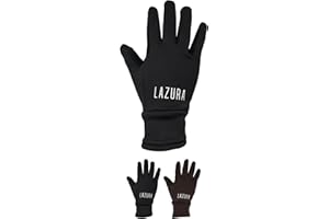 ‎LAZURA Lazura - Winter Reithandschuhe Calgary | weiche Winterhandschuhe zum Reiten | inkl. Zügelverstärkung | dünne warme Handschuhe in Braun oder Schwarz | Unisex Reitbekleidung in Größe XXS - XL