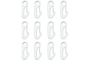 EPCDBBRT 12 Pieces Flagpole Clips, Flagpole Fixing Hooks, Carabiner Hooks, Connecting Flagpole Clips, Flag Fixing Rings, Flagpole Accessories