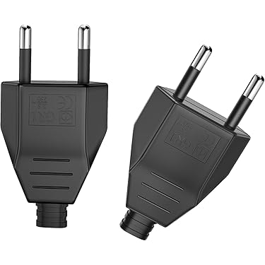 Toptekits Netzadapter IP44 Wasserdicht - EU-Schuko Stecker 2 Stück Wiederverdrahtbar