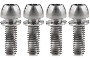 Ruifu Tornillos de cabeza Allen de titanio M6 con arandelas para bicicleta, motocicleta 18 20 mm (paquete de 4)