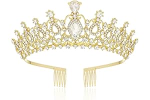 DECENTRALAND Crystal Rhinestones Wedding Tiara with Comb for Bridal Wedding Princess Queen Coronation Birthday Party Silver Crown Girl and Women Carnival Party Holiday Celebration for Adults