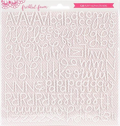 Freckled Fawn Puffy Stickers-White Script