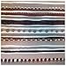 Ready Made Eyelet Thermal Blackout Curtains with Co-ordinating Aztec Detail Panel. Colour and Size: Natural Beige 168cm (66") x 183cm (72")