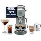 De'Longhi Dedica Duo &ndash; Espresso Machine Manual Cold Brew Green | Coffee Maker with Manual Milk Frother, Espresso, Cappuccino,