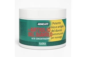 FLICKA POTENTE CREMA ARNICA e ARTIGLIO DEL DIAVOLO Gel Forte Fresca ARNICA per Cavalli uso umano, Azione rapida 100% Naturale (500 ml, barattolo) Italiana