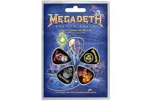 RAZAMATAZ Megadeth - Juego de púas para guitarra (5 unidades, 1 Rust in Peace)