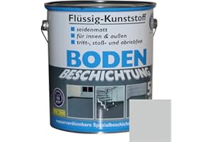 Dynamic24 Plastica, 5 l, rivestimento per pavimenti, 50 m², vernice per calcestruzzo, rivestimento per pavimenti, per interni ed esterni, terrazza, cantina, grigio nebbia