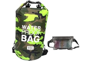 Idefair Borsa Impermeabile a Secco, Zaino da Spiaggia Galleggiante Borsa da Viaggio Leggero a Secco per la Spiaggia, Canottaggio, Pesca, Kayak, Nuoto, Rafting, Camping 5L 10L 15L 20L 30L