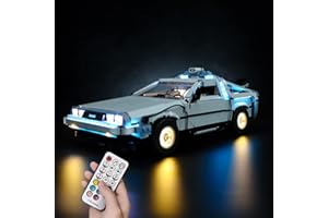 Hosdiy Télécommande Jeu de Lumière pour (Delorean Retour vers Le Futur) - Compatible avec Lego 10300 - LED Lumiere Kit (Seul Lumière, sans Modèle) (RC Lumiere)
