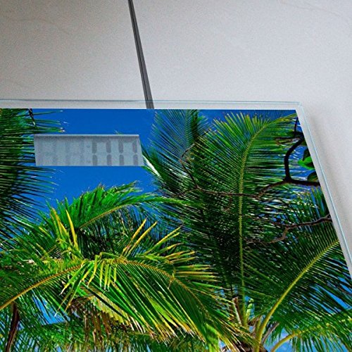 banjado – digitale Personenwaage Körperwaage 30cm x 30cm Glaswaage mit Motiv Strand - 4