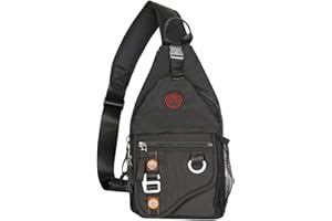 Vanlison Sling Bag Chest Shoulder Backpack Crossbody Multipurpose Daypack For Men Women