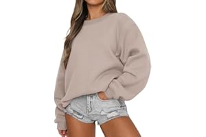 LACOZY Women's Long Sleeve Sweatshirts Crewneck Casual Pullover Sweaters Oversized Loose Fall Top Jumpers