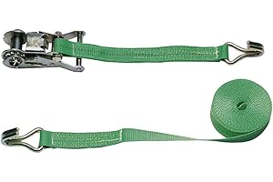 KERBL Eurofarm 3712 - Cinghia di ancoraggio in due pezzi, 6 m/25 mm, in blister, verde