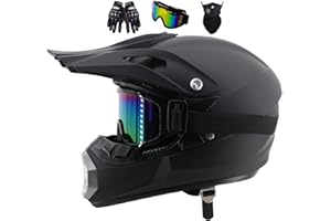MTQCBDHY Motocross Helm Fullface Helm Dirt Bike Integral Motorradhelm, Jugend Motorradhelme, Herren Damen Downhill Motorradhelm, Kinder MTB ATV Offroad DH Helm, Erwachsener Motorrad Helm