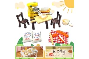 AUIRSHIKY 18 Pezzi Accessori in Miniatura per Casa Bambole,Set di Accessori Casa Delle Bambole di Natale,Accessori per la Cottura,Accessori per Case Delle Bambole in Miniatura