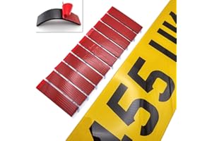 STASS "XTRA-THICK" Number Plate Sticky Pads, Heavy Duty, Extra Strong Double Sided Adhesive Pads for Vehicle Number Plates, Licence Plates, Car Registration, Mounting Tape (10 Strips, 3mm thick)