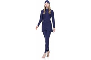 NC Musulmano Costumi da bagno per le Donne Islamico Modesto Hijab Costumi da bagno Manica Lunga Burkini Copertura Completa Beachwear