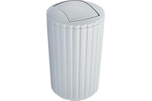 Allstar Poubelle à couvercle oscillant Minas gris - Poubelle cosmétique Capacité: 3 l, Polypropylène, 15 x 25 x 15 cm, Gris