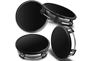 Biomar Labs 4 x 75 mm dekielki do felg, zaślepki do felg aluminiowych, kompatybilne z B66470207/B66470200, czarne CM 0