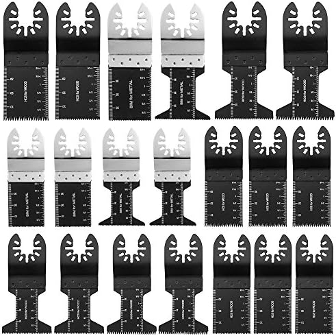 20Pcs Oscillating Saw Blades High Carbon Steel Mix Multi Tool For Bosch Fein MultiMaster Makita