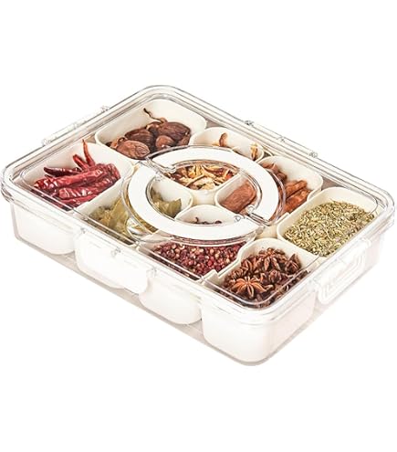 Set 2 Ciotole Per Snack In Acciaio Inox 600 Ml Con Coperchio - 3 Scomparti Separati, Contenitore Porta Snack Per Scuola E Ufficio, Facile Da Pulire