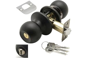 WOLFPACK LINEA PROFESIONAL Pomo Puerta Wolfpack Con Llave Con Condena Negro Para Entrada