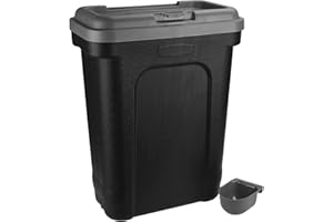 NIGMA Pet Food Container 30L /15 KG Dog Cat Animal 15kg Dry Feed Seed Storage Box Bin & Scoop (Grey)