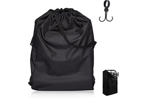 REBUCINA Travel Stroller Bag, Portable Pram Bag for Airplane, Portable Universal Stroller Bag, Waterproof Stroller Travel Bag for Airplane, Suitable for Stroller, Equipped with a Baby Stroller Bag Hook, Black
