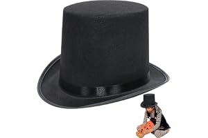 Whyzsjnclg Barn topp hatt 10 cm hög svart filt för trollkarl kostym halloween show cosplay, dekorativ topp hatt
