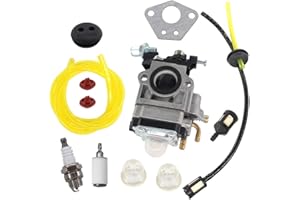 AISEN Carburateur Kit pour Moteur de Débroussailleuse 52cc 49cc 43cc Bougie d'allumage Filtre à Essence