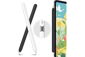 AHASTYLE Cover Apple Pencil USB-C Custodia Apple Pencil USB-C Custodie Accessori in Silicone Compatibile con Apple Pencil USB-C (Nero & Bianco)