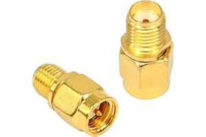 Boobrie Adaptador SMA Macho a Hembra Conector Coaxial de Antena WiFi Baja Pérdida para FPV Dron Amplificador de Señal Wi-Fi LMR - Paquete de 2