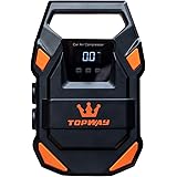 TOPWAY Digitale Auto Transporter Motorrad Fahrrad Rad 12-V-Luftpumpe Mini-Luftkompressor in Stofftasche