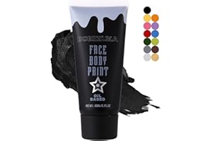 ‎BOBISUKA BOBISUKA Theaterschminke Schwarze Gesichtsfarbe, Halloween Schminke Schwarz Ölige Körperfarbe für Schminke Karneval, Cosplay Clowns Joker