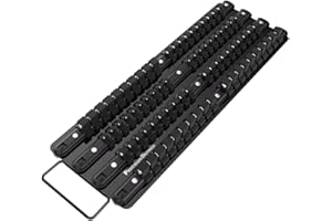 Precision Defined Vassoio Portatile Porta Bussole, 80 Bussole, Clip da 1/4 di Pollice x20, Clip da 3/8 di Pollice x30, Clip da 1/2 Pollice x 30 (nero)